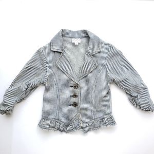 D-Signed by Disney adorable striped ruffle blazer